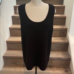 Jones New York Black Ribbed Tank Top
